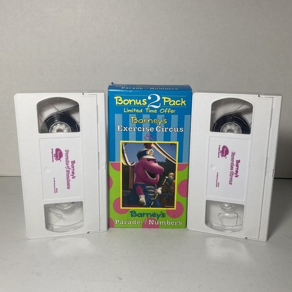 Barney’s Exercise Circus/Parade of Numbers (VHS, 1996, 2-Tape Set) Barney - Picture 1 of 10